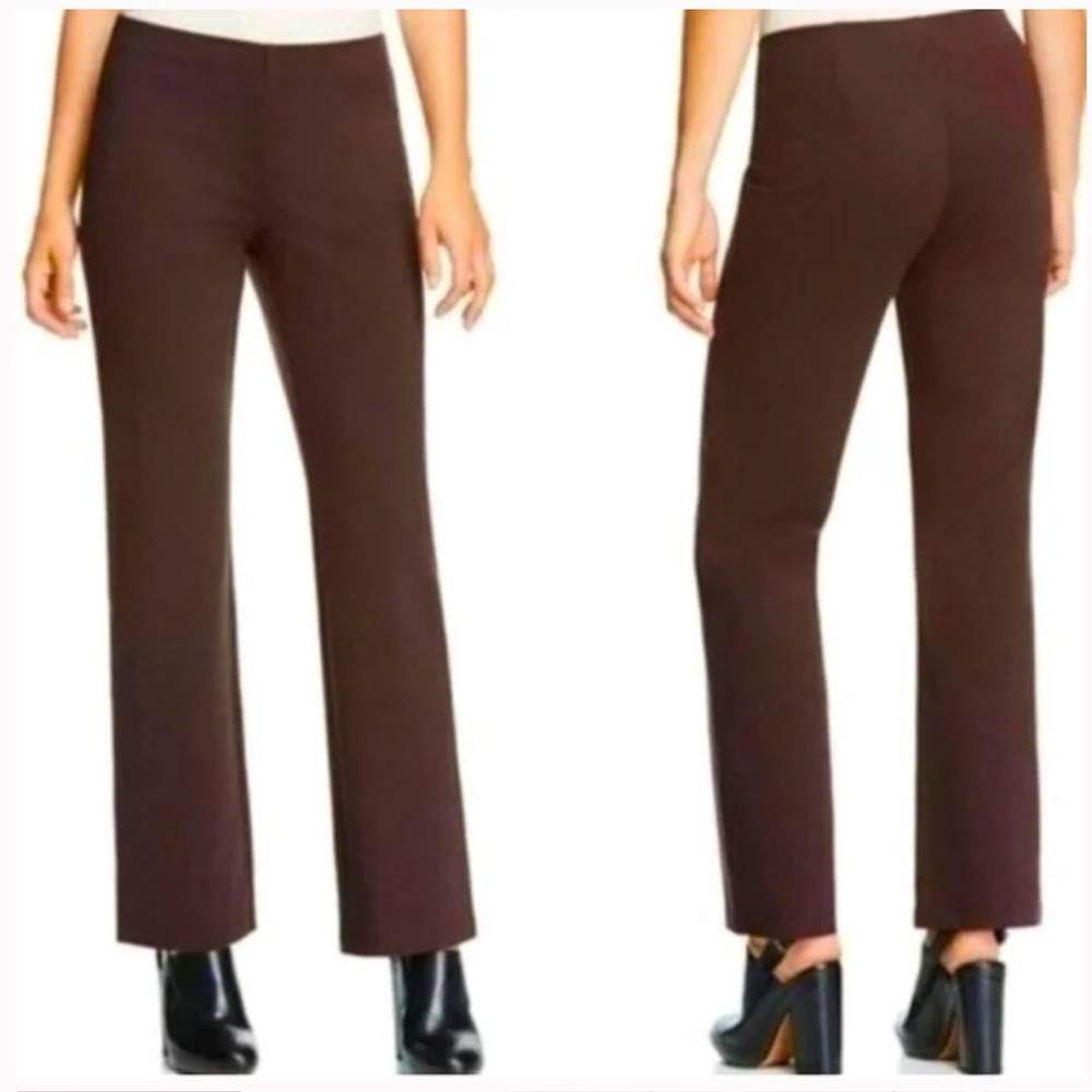 Eileen Fisher Washable Stretch Crepe Straight Leg Pant Ankle Length Size M